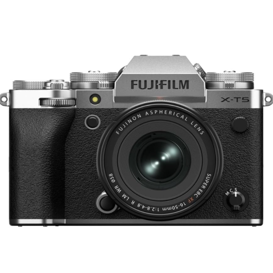 FUJIFILM X-T5 Mirrorless Digital Camera XF16-50mmF2.8-4.8 R LM WR Lens Kit - Silver